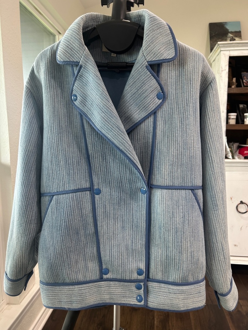 Paul & Joe Light Blue Blazer,  Medium (Size 38 French)